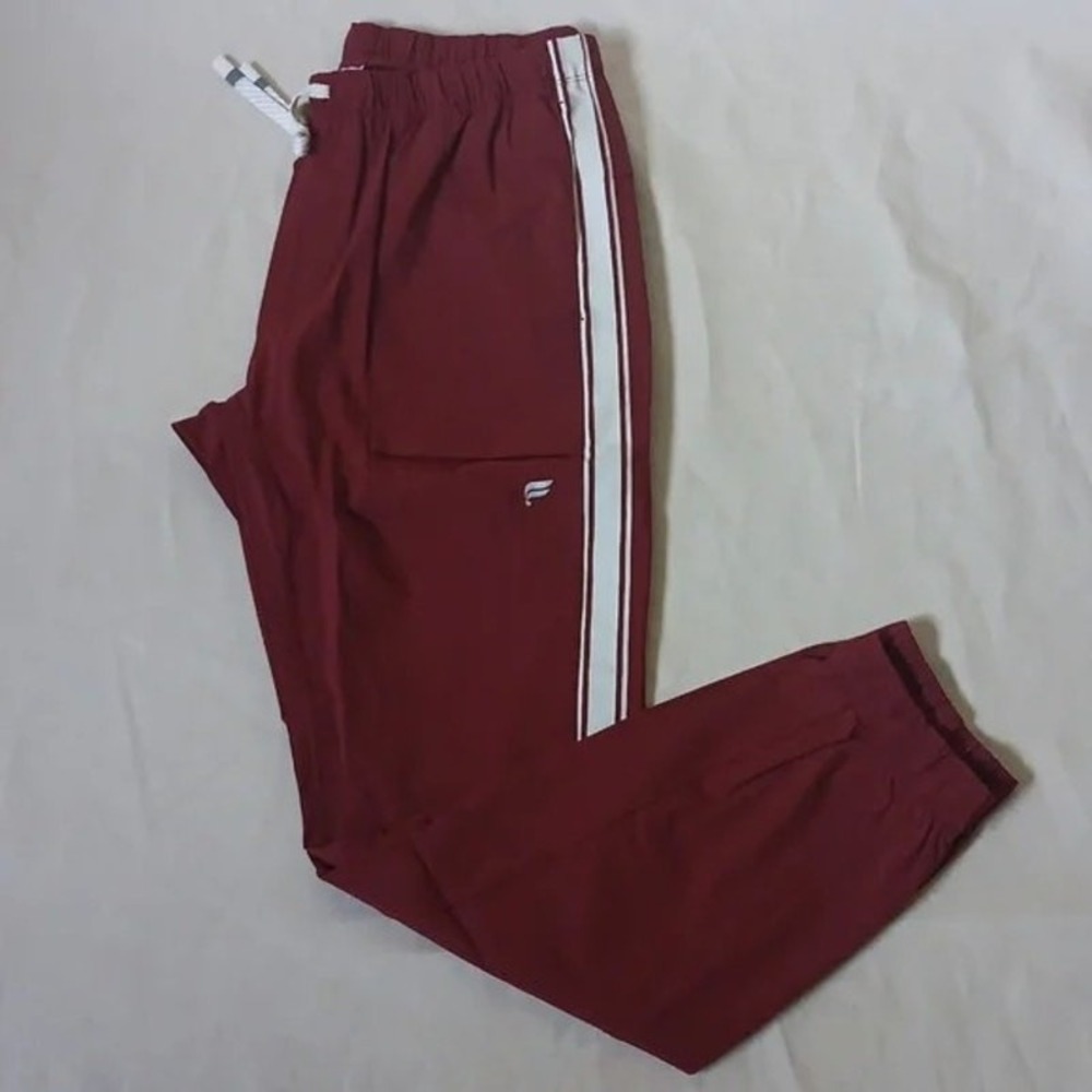 Fabletics Year-Round Terry Jogger Sweatpants Red/Quicksand Women's XL NWT